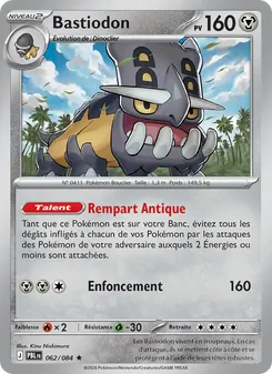 Carte Pokémon Bastiodon 062 — Nuit Noire