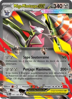 Carte Pokémon Méga-Minotaupe-ex 065 — Nuit Noire