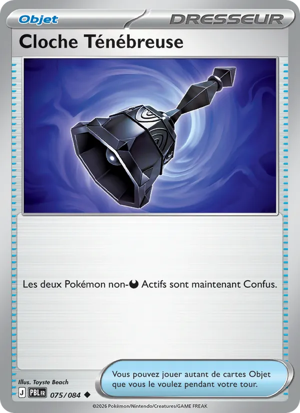 Carte Pokémon Cloche Ténébreuse 075/84 de l'extension Nuit Noire