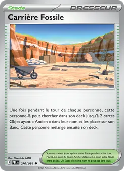 Carte Pokémon Carrière Fossile 076 — Nuit Noire