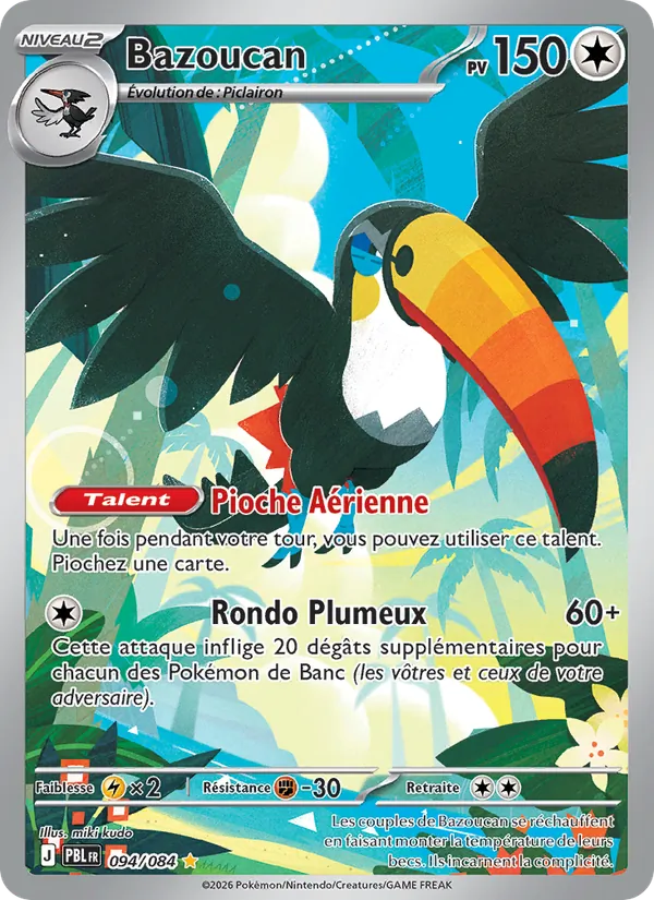 Carte Pokémon Bazoucan 094/84 de l'extension Nuit Noire