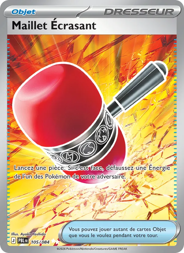 Carte Pokémon Maillet Écrasant 105/84 de l'extension Nuit Noire