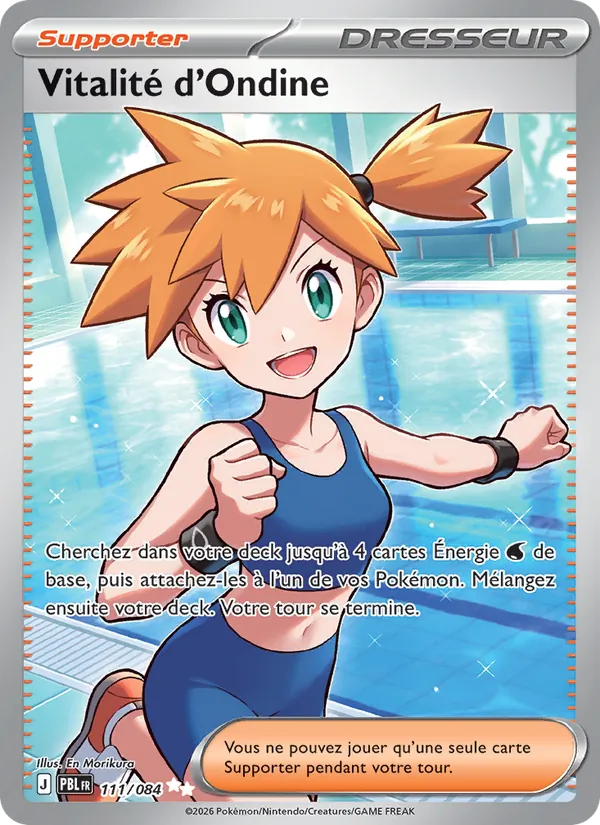 Carte Pokémon Vitalité d'Ondine 111/84 de l'extension Nuit Noire