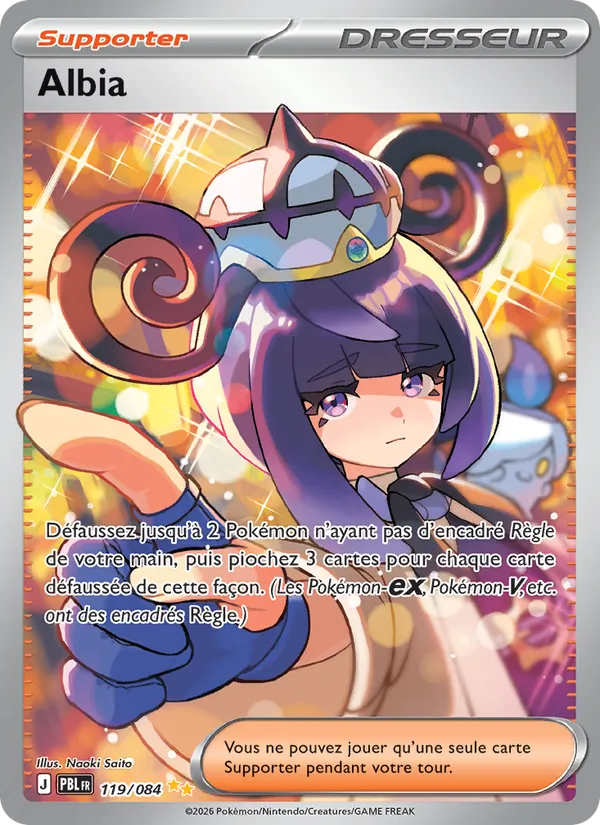 Carte Pokémon Albia 119/84 de l'extension Nuit Noire