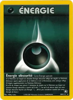 Carte Pokémon Énergie obscurité 104 — Neo Genesis