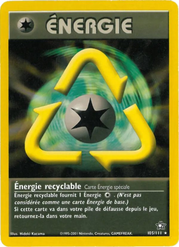 Carte Pokémon Énergie recyclable 105/111 de l'extension Neo Genesis