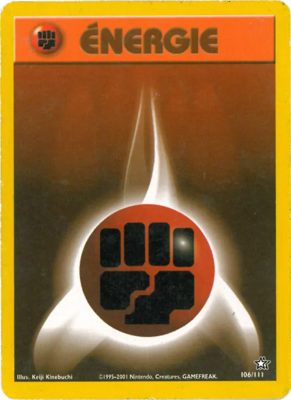 Carte Pokémon Énergie Combat 106/111 de l'extension Neo Genesis