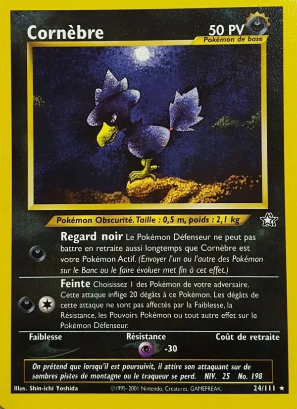 Carte Pokémon Cornèbre 24/111 de l'extension Neo Genesis