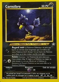 Carte Pokémon Cornèbre 24 — Neo Genesis