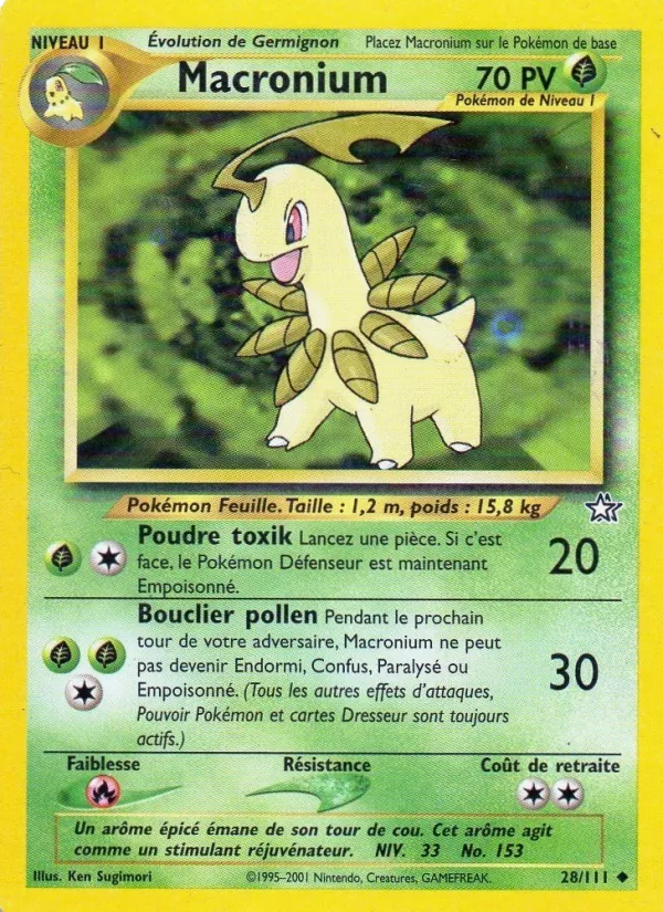 Carte Pokémon Macronium 28/111 de l'extension Neo Genesis