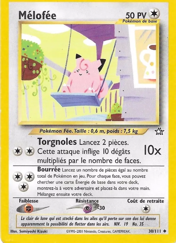 Carte Pokémon Mélofée 30/111 de l'extension Neo Genesis