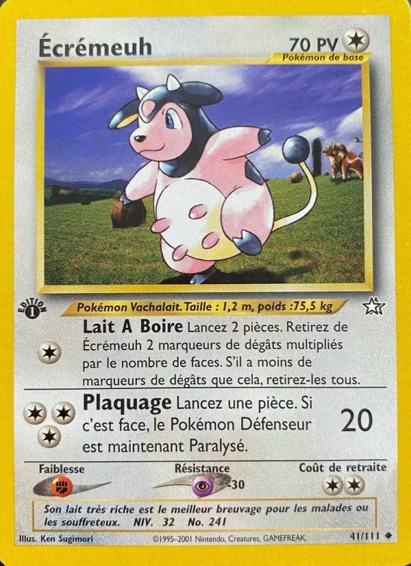 Carte Pokémon Écrémeuh 41/111 de l'extension Neo Genesis