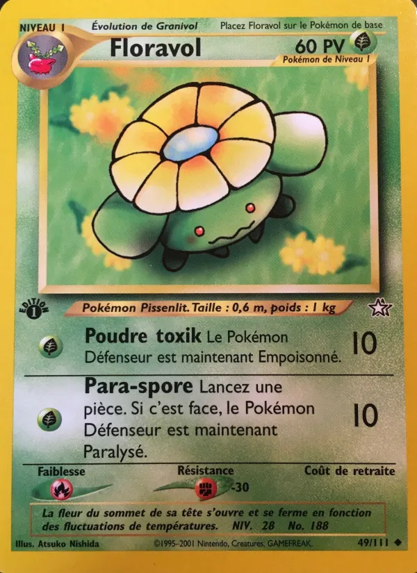 Carte Pokémon Floravol 49/111 de l'extension Neo Genesis