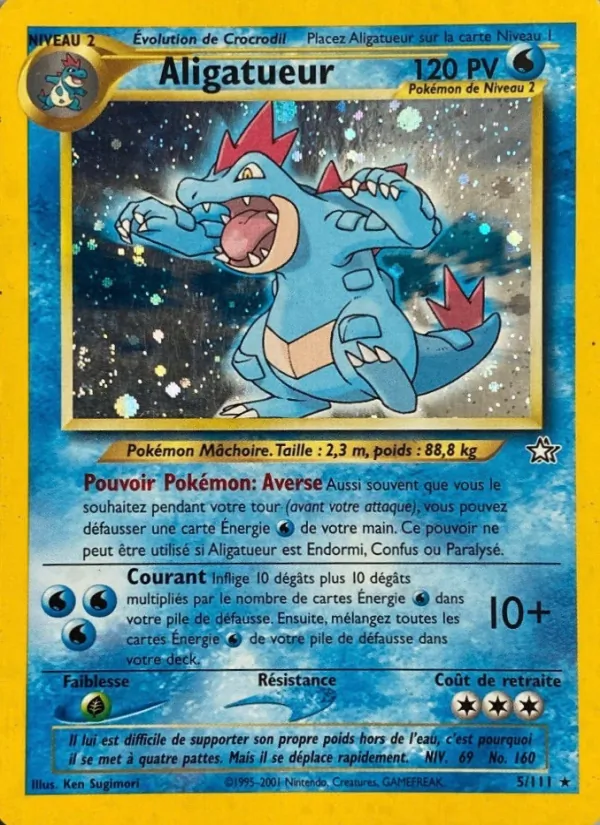 Carte Pokémon Aligatueur 5/111 de l'extension Neo Genesis
