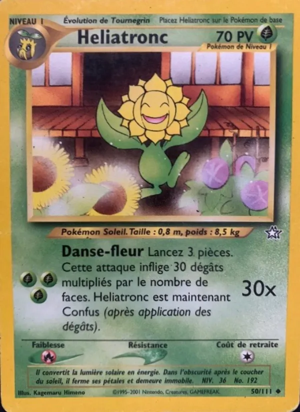 Carte Pokémon Héliatronc 50/111 de l'extension Neo Genesis