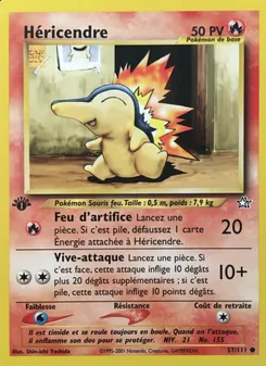 Carte Pokémon Héricendre 57 — Neo Genesis