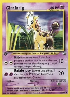Carte Pokémon Girafarig 58 — Neo Genesis