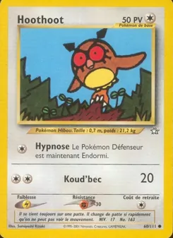 Carte Pokémon Hoothoot 60 — Neo Genesis