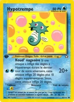 Carte Pokémon Hypotrempe 62 — Neo Genesis