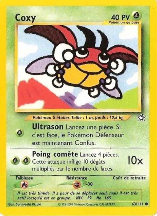 Carte Pokémon Coxy 63/111 de l'extension Neo Genesis