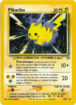 Carte Pokémon Pikachu 70 — Neo Genesis