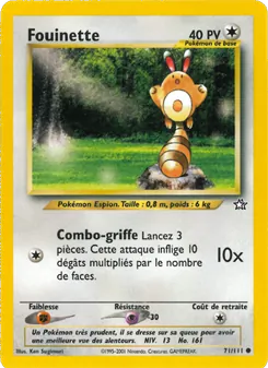 Carte Pokémon Fouinette 71 — Neo Genesis