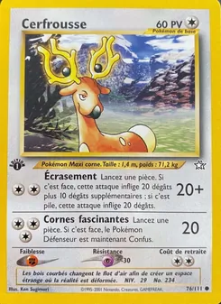 Carte Pokémon Cerfrousse 76 — Neo Genesis