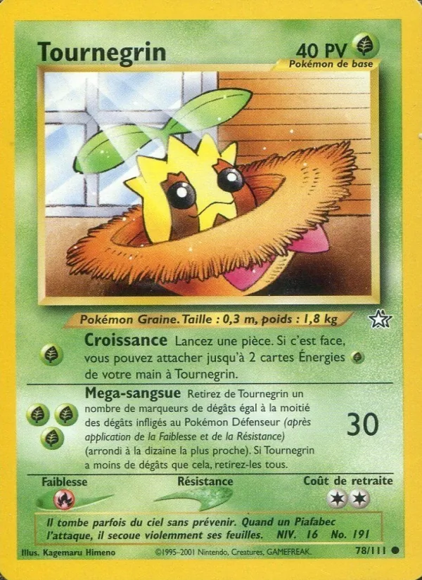 Carte Pokémon Tournegrin 78/111 de l'extension Neo Genesis