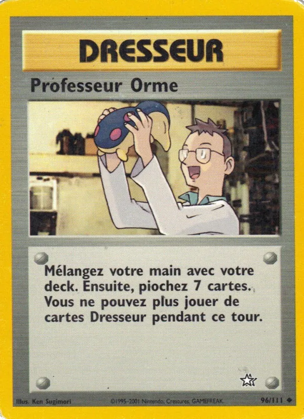 Carte Pokémon Professeur Orme 96/111 de l'extension Neo Genesis