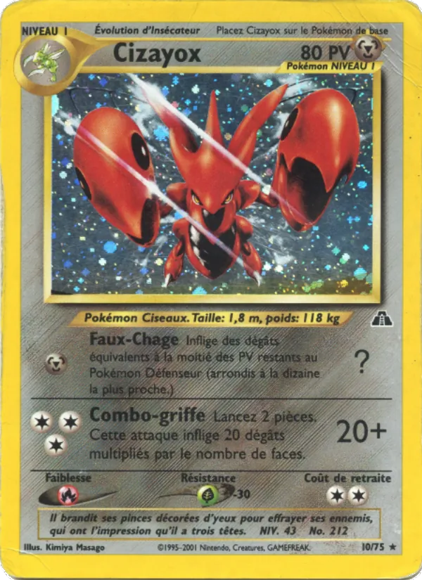 Carte Pokémon Cizayox 10/75 de l'extension Neo Discovery