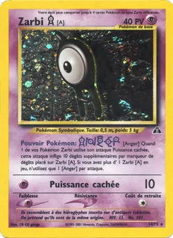 Carte Pokémon Zarbi A 14 — Neo Discovery