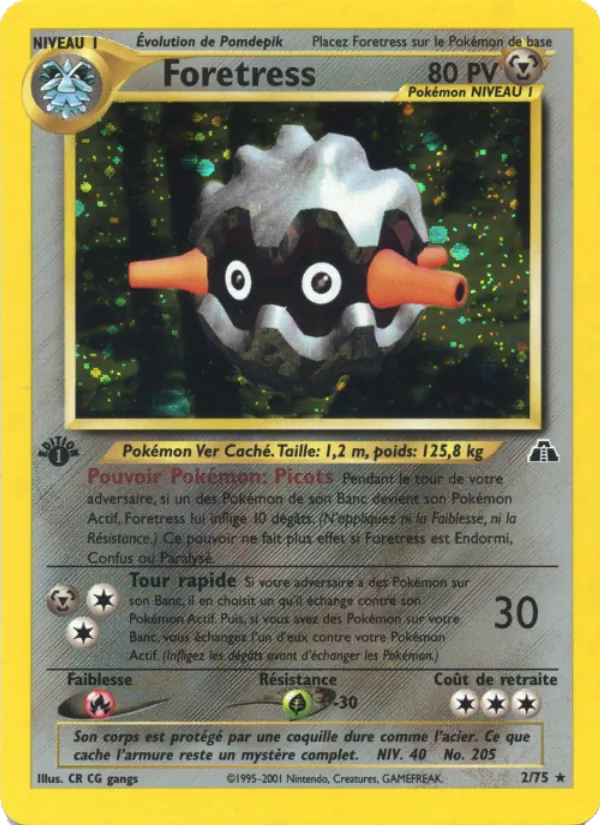 Carte Pokémon Foretress 2/75 de l'extension Neo Discovery