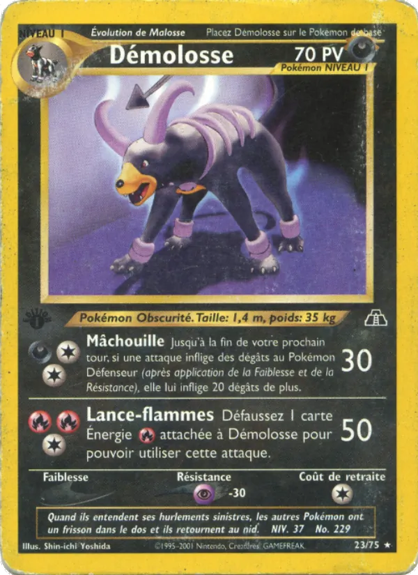 Carte Pokémon Démolosse 23/75 de l'extension Neo Discovery