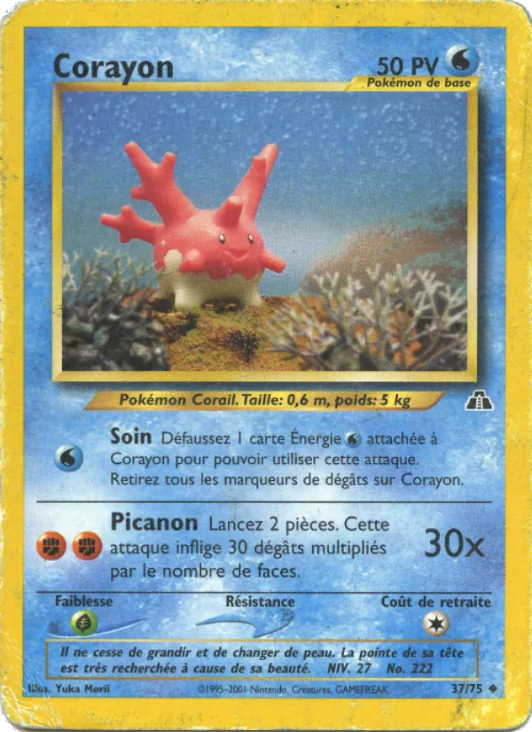Carte Pokémon Corayon 37/75 de l'extension Neo Discovery