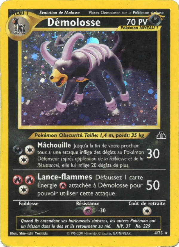 Carte Pokémon Démolosse 4/75 de l'extension Neo Discovery