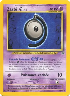 Carte Pokémon Zarbi D 47