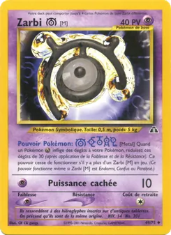 Carte Pokémon Zarbi M 49