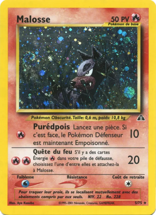 Carte Pokémon Malosse 5/75 de l'extension Neo Discovery