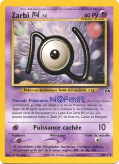 Carte Pokémon Zarbi N 50