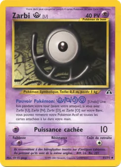 Carte Pokémon Zarbi U 51