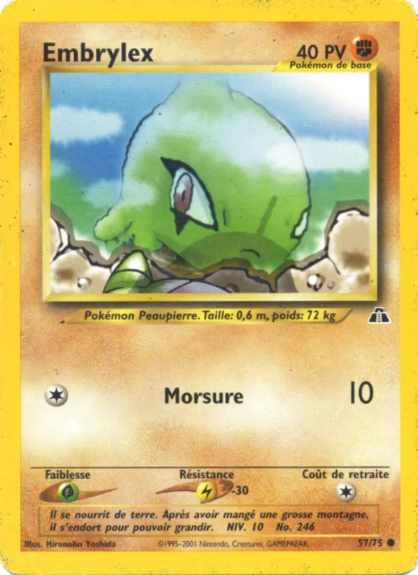 Carte Pokémon Embrylex 57/75 de l'extension Neo Discovery