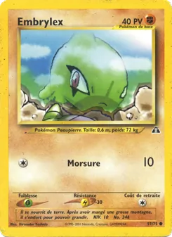 Carte Pokémon Embrylex 57