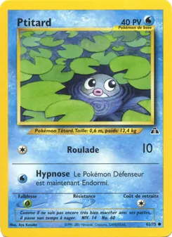 Carte Pokémon Ptitard 62 — Neo Discovery