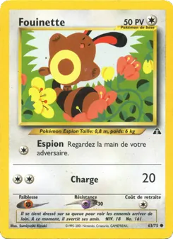 Carte Pokémon Fouinette 63 — Neo Discovery