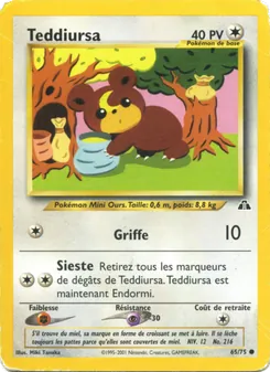 Carte Pokémon Teddiursa 65 — Neo Discovery