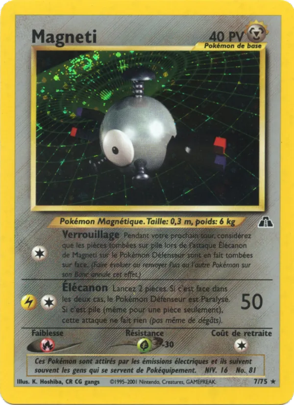 Carte Pokémon Magnéti 7/75 de l'extension Neo Discovery
