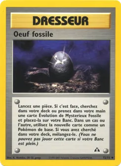 Carte Pokémon Oeuf fossile 72 — Neo Discovery