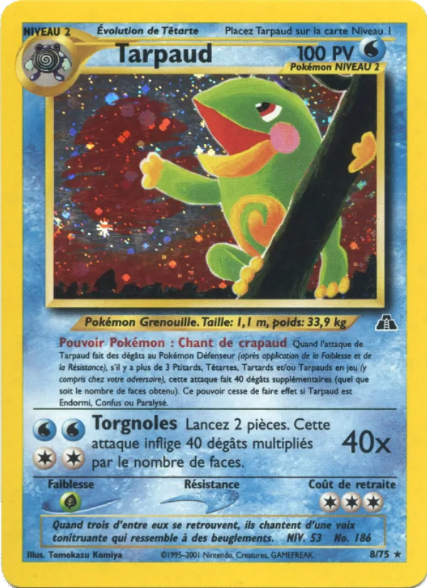 Carte Pokémon Tarpaud 8/75 de l'extension Neo Discovery