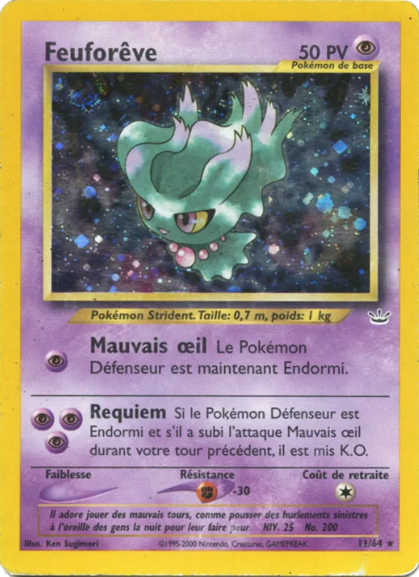 Carte Pokémon Feuforêve 11/64 de l'extension Neo Revelation