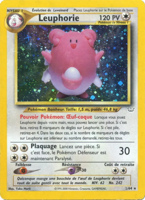 Carte Pokémon Leuphorie 2/64 de l'extension Neo Revelation